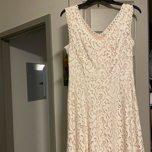 Altar’d State White & Cream Lace Dress/ Bride/ Easter - Like New -S